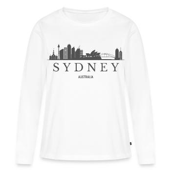 Sydney Skyline, Sydney Australie - T-shirt manches longues Premium bio Femme - blanc - Devant - Julia (174cm)
