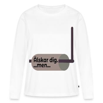 Toilet Paper Holder Relation - Women's Premium Organic Long Sleeve Shirt - white - Front - Julia (174cm)