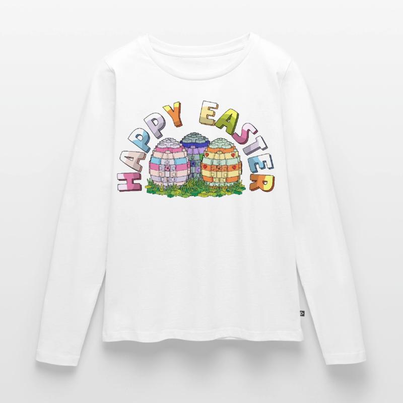 Happy Easter Brick Builder Easter Eggs Bricks Women's Premium Organic Long Sleeve Shirt