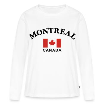 Montreal, Canada - Women's Premium Organic Long Sleeve Shirt - white - Front - Julia (174cm)