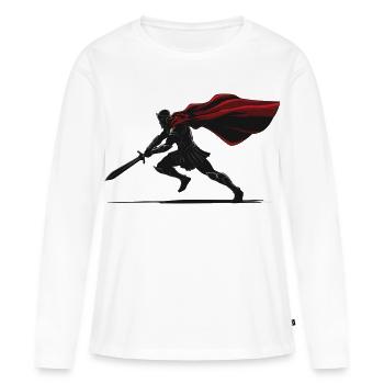 Spartanischer Krieger, Schattenschwert-Maskottchen-Krieger, Krieger - Frauen Premium Bio Langarmshirt - Weiß - Vorne - Julia (174cm)
