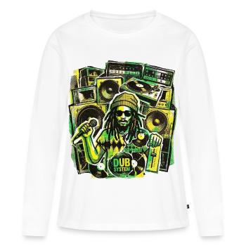 Dub Reggae Soundsystem - Frauen Premium Bio Langarmshirt - Weiß - Vorne - Julia (174cm)