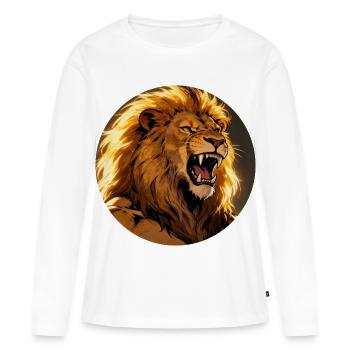 Roaring Lion Blaze - Women's Premium Organic Long Sleeve Shirt - white - Front - Julia (174cm)
