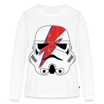 Star Wars Sturmtruppen Helm Mit Rotem Blitz - Frauen Premium Bio Langarmshirt - Weiß - Vorne - Julia (174cm)