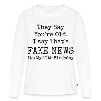 20th Birthday | 20 Years Old Birthday - Women's Premium Organic Long Sleeve Shirt - white - Front - Julia (174cm)