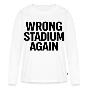 Encore mauvais stade - T-shirt manches longues Premium bio Femme - blanc - Devant - Julia (174cm)