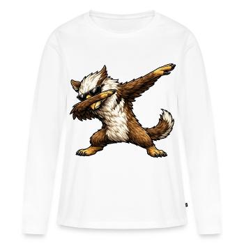 Dabbing Greif - Frauen Premium Bio Langarmshirt - Weiß - Vorne - Julia (174cm)