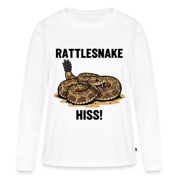 Serpent à Sonnette Venin Danger Rattlesnake Noir - T-shirt manches longues Premium bio Femme - blanc - Devant - Julia (174cm)