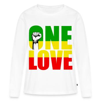 reggae - Frauen Premium Bio Langarmshirt - Weiß - Vorne - Julia (174cm)