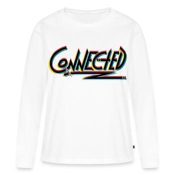 Connected_black_prism - Frauen Premium Bio Langarmshirt - Weiß - Vorne - Julia (174cm)
