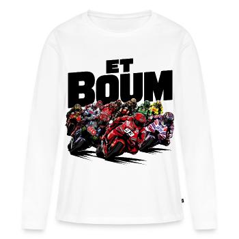 UND ZACK - Frauen Premium Bio Langarmshirt - Weiß - Vorne - Julia (174cm)