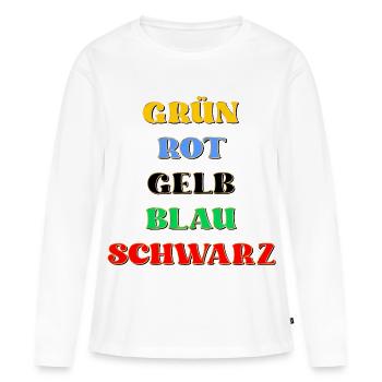 Psychologischer Test Farben - Frauen Premium Bio Langarmshirt - Weiß - Vorne - Julia (174cm)