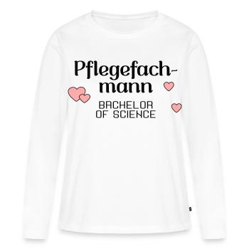 Pflegefachmann Studium Abschluss - Frauen Premium Bio Langarmshirt - Weiß - Vorne - Julia (174cm)