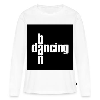 Interdiction des dacing - T-shirt manches longues Premium bio Femme - blanc - Devant - Julia (174cm)