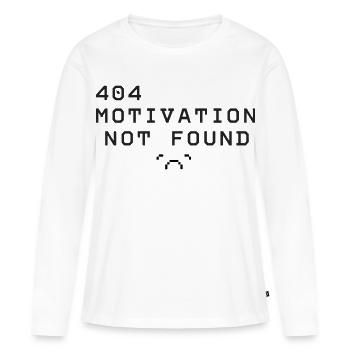 404 Motivation not found - Women's Premium Organic Long Sleeve Shirt - white - Front - Julia (174cm)