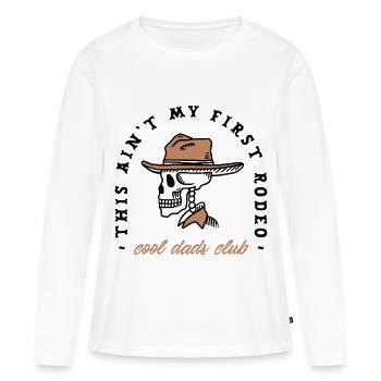 Club de pères cool, drôle de cowboy de campagne - T-shirt manches longues Premium bio Femme - blanc - Devant - Julia (174cm)