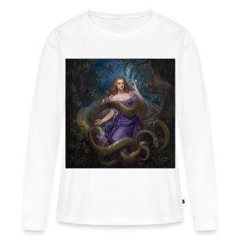 Déesse Perséphone - T-shirt manches longues Premium bio Femme - blanc - Devant - Julia (174cm)