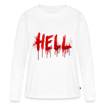 Hell - Frauen Premium Bio Langarmshirt - Weiß - Vorne - Julia (174cm)