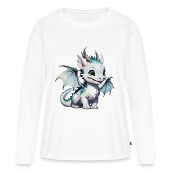 Little Cute Dragon / Baby Dragon - Women's Premium Organic Long Sleeve Shirt - white - Front - Julia (174cm)