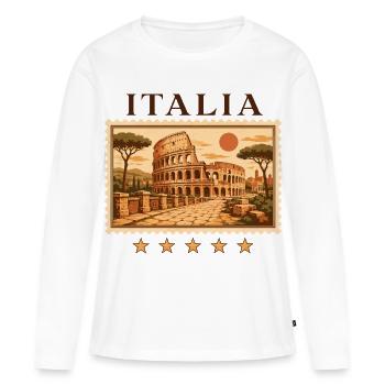 Rom Antike als Vintage Reisemarke - Frauen Premium Bio Langarmshirt - Weiß - Vorne - Julia (174cm)