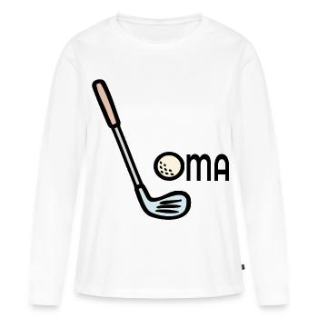Golf Oma Golfschläger - Frauen Premium Bio Langarmshirt - Weiß - Vorne - Julia (174cm)