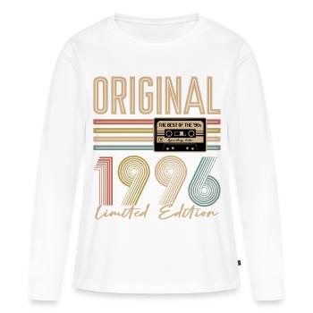 30e anniversaire, 30 ans - T-shirt manches longues Premium bio Femme - blanc - Devant - Julia (174cm)