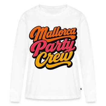 Mallorca Party Crew - T-shirt manches longues Premium bio Femme - blanc - Devant - Julia (174cm)