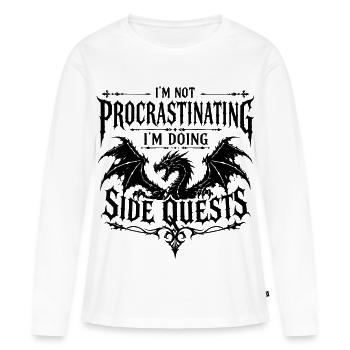 Gothic Drachen | Lustiges Gamer Fantasy Design - Frauen Premium Bio Langarmshirt - Weiß - Vorne - Julia (174cm)