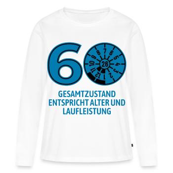 HU Juli 2026 - 60 Jahre - Geburtstag Geschenk - Frauen Premium Bio Langarmshirt - Weiß - Vorne - Julia (174cm)