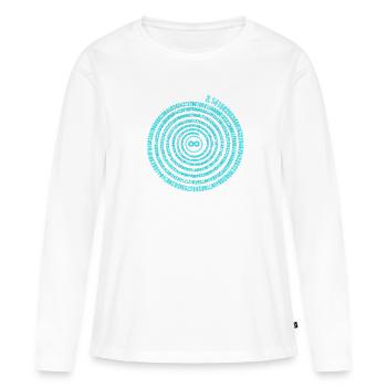 Irrational Number Pi Symbol Infinity Helix - Women's Premium Organic Long Sleeve Shirt - white - Front - Julia (174cm)