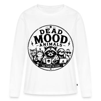 Animaux morts d’humeur trop fatigués pour s’en soucier - T-shirt manches longues Premium bio Femme - blanc - Devant - Julia (174cm)