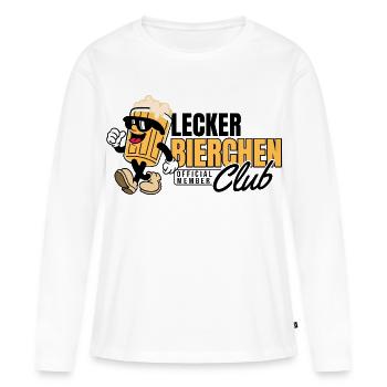 Lecker_Bierchen_Club - Frauen Premium Bio Langarmshirt - Weiß - Vorne - Julia (174cm)