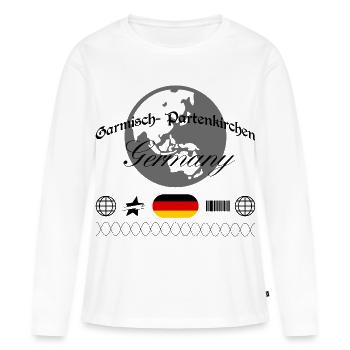 Garmisch-Partenkirchen Deutschland Streetwear - Frauen Premium Bio Langarmshirt - Weiß - Vorne - Julia (174cm)
