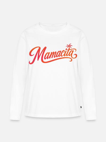 Mamacita - Frauen Premium Bio Langarmshirt - Weiß