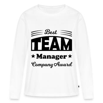 Best Team Manager - Women's Premium Organic Long Sleeve Shirt - white - Front - Julia (174cm)