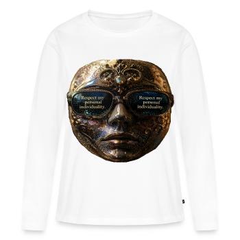 Individualité masquée dans la splendeur - T-shirt manches longues Premium bio Femme - blanc - Devant - Julia (174cm)