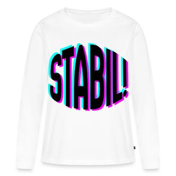 étable - T-shirt manches longues Premium bio Femme - blanc - Devant - Julia (174cm)