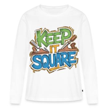 Cabinet Maker Keep It Square Furniture Maker - Women's Premium Organic Long Sleeve Shirt - white - Front - Julia (174cm)