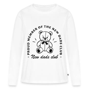Le club du nouveau papa : première fête des pères - T-shirt manches longues Premium bio Femme - blanc - Devant - Julia (174cm)
