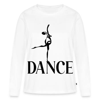 Danse dansante de ballerine - T-shirt manches longues Premium bio Femme - blanc - Devant - Julia (174cm)