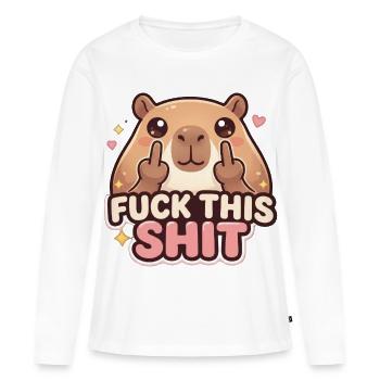 Fuck This Shit - Women's Premium Organic Long Sleeve Shirt - white - Front - Julia (174cm)