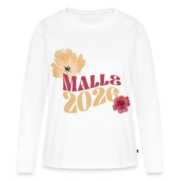 Mall & 2026 Blumenkraft - T-shirt manches longues Premium bio Femme - blanc - Devant - Julia (174cm)
