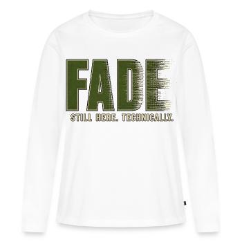 FONDU – Je suis toujours là. Techniquement - T-shirt manches longues Premium bio Femme - blanc - Devant - Julia (174cm)