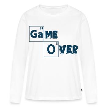 Game over games shirt - T-shirt manches longues Premium bio Femme - blanc - Devant - Julia (174cm)