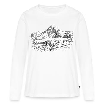Großglockner | Austria's highest peak, 3798m - Women's Premium Organic Long Sleeve Shirt - white - Front - Julia (174cm)