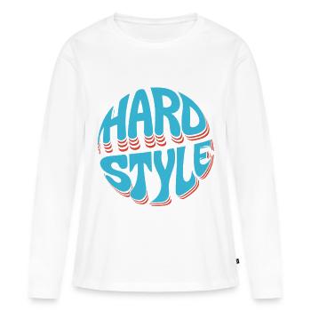 Explosion néon de style dur - T-shirt manches longues Premium bio Femme - blanc - Devant - Julia (174cm)