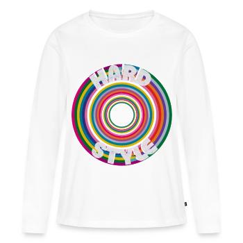 Style Arc-en-ciel Dur - T-shirt manches longues Premium bio Femme - blanc - Devant - Julia (174cm)