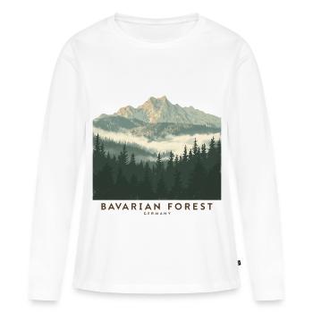 Bavarian Forest | Vintage National Park - Women's Premium Organic Long Sleeve Shirt - white - Front - Julia (174cm)