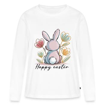 Happy Easter Bunny - Frauen Premium Bio Langarmshirt - Weiß - Vorne - Julia (174cm)