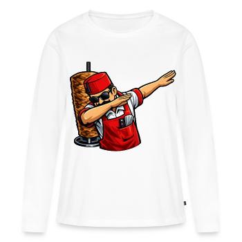 Dabbing Türkischer Dönerverkäufer - Frauen Premium Bio Langarmshirt - Weiß - Vorne - Julia (174cm)